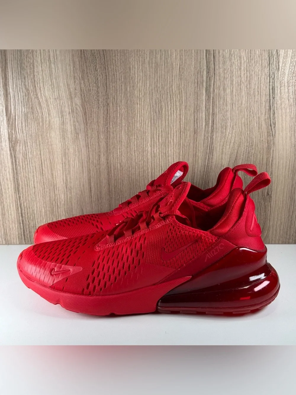 Nike Air Max 270 University Triple Red Shoes CV7544-600 Men’s Size 10